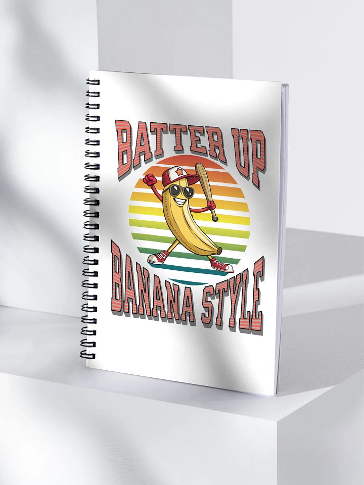 Batter Up Banana Style Baseball Spiral Notebook product image (1)