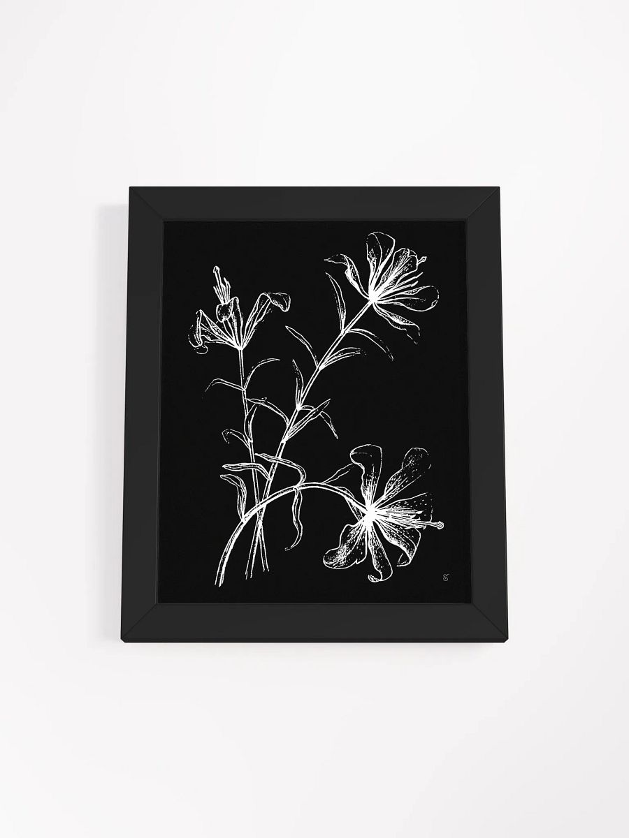 Ethereal Blossoms Framed Poster - Wild Elegant Flowers Dark product image (2)