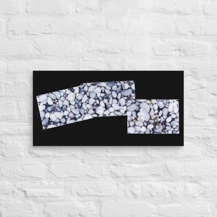 Cama Beach Rocks on Canvas with Black Fill (12" x 24") product image (2)