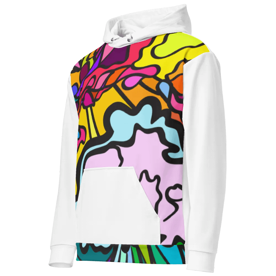 Vibrant Abstract Expressions Unisex Hoodie - Wave at Sunset product image (4)