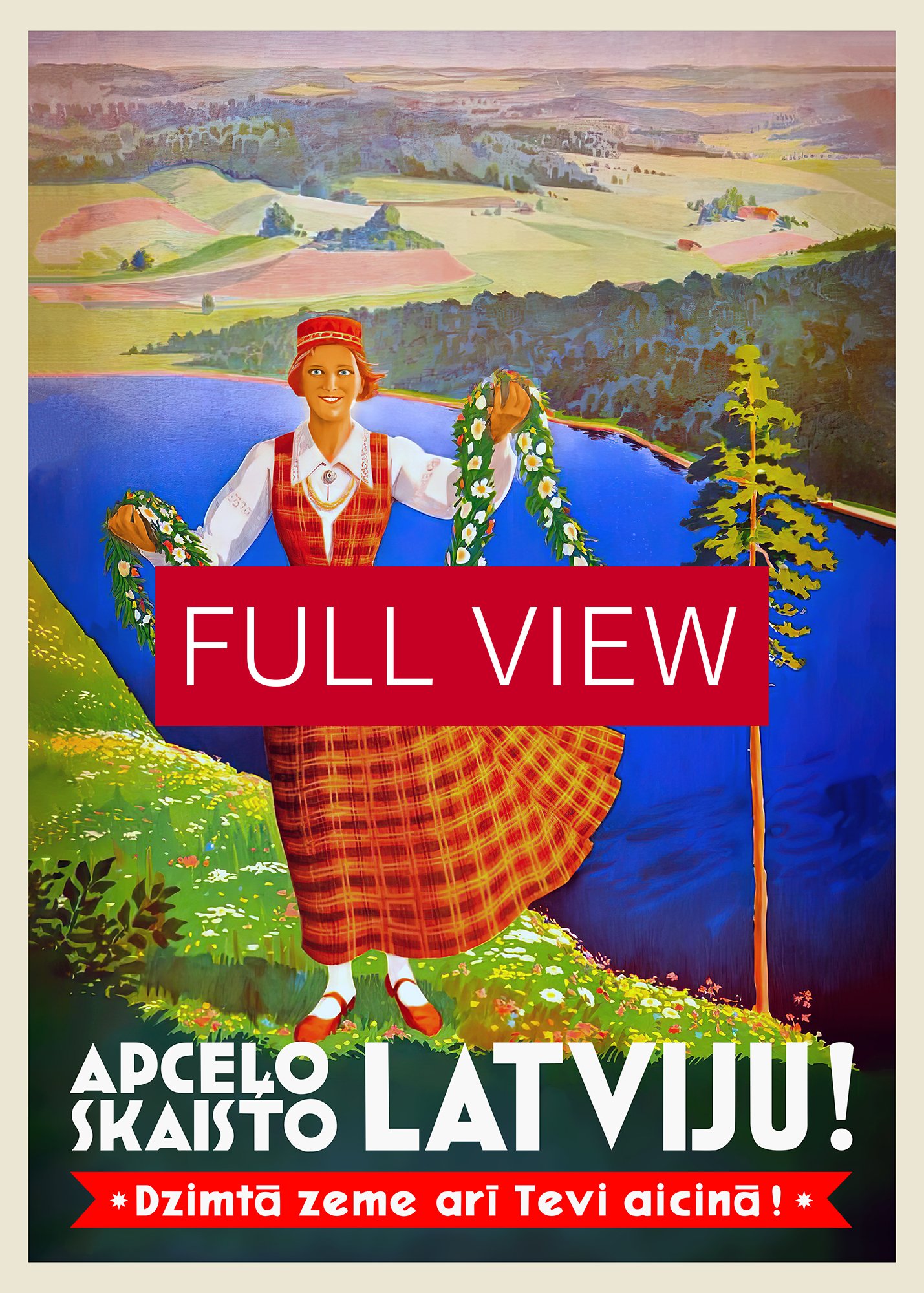 Latvia poster, Jurmala, Liepaj, 1934 — retro travel poster, vintage travel art, retro travel wall art, retro travel print product image (3)