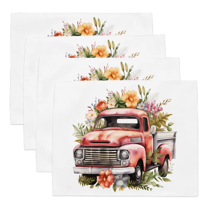 Vintage Pickup Truck Floral Placemat Set product image (2)