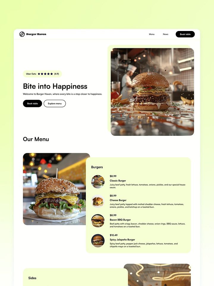 Patty - FREE Framer Restaurant Template product image (1)
