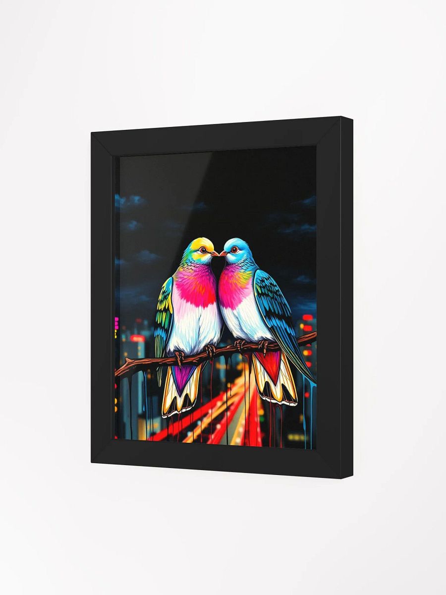 Vibrant Avian love, eco friendly wooden framed print product image (15)