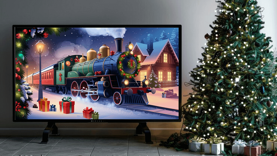 Mesmerizing Christmas Train A Nostalgic Winter Journey - Frame TV III product image (4)