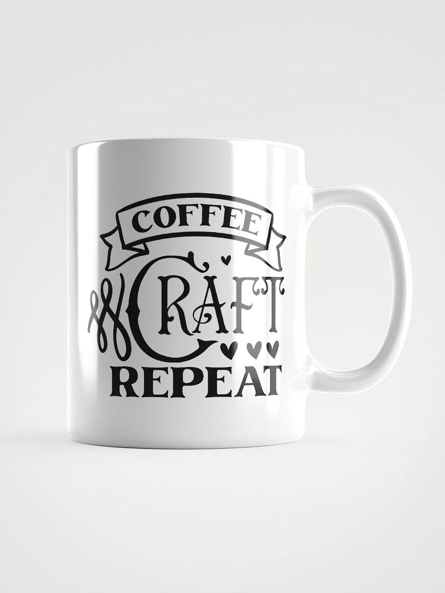 Coffee Craft Repeat White Glossy Mug product image (1)