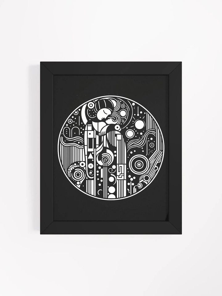 The Lovers Black White Surrealism Drawing Framed Matte Poster product image (16)
