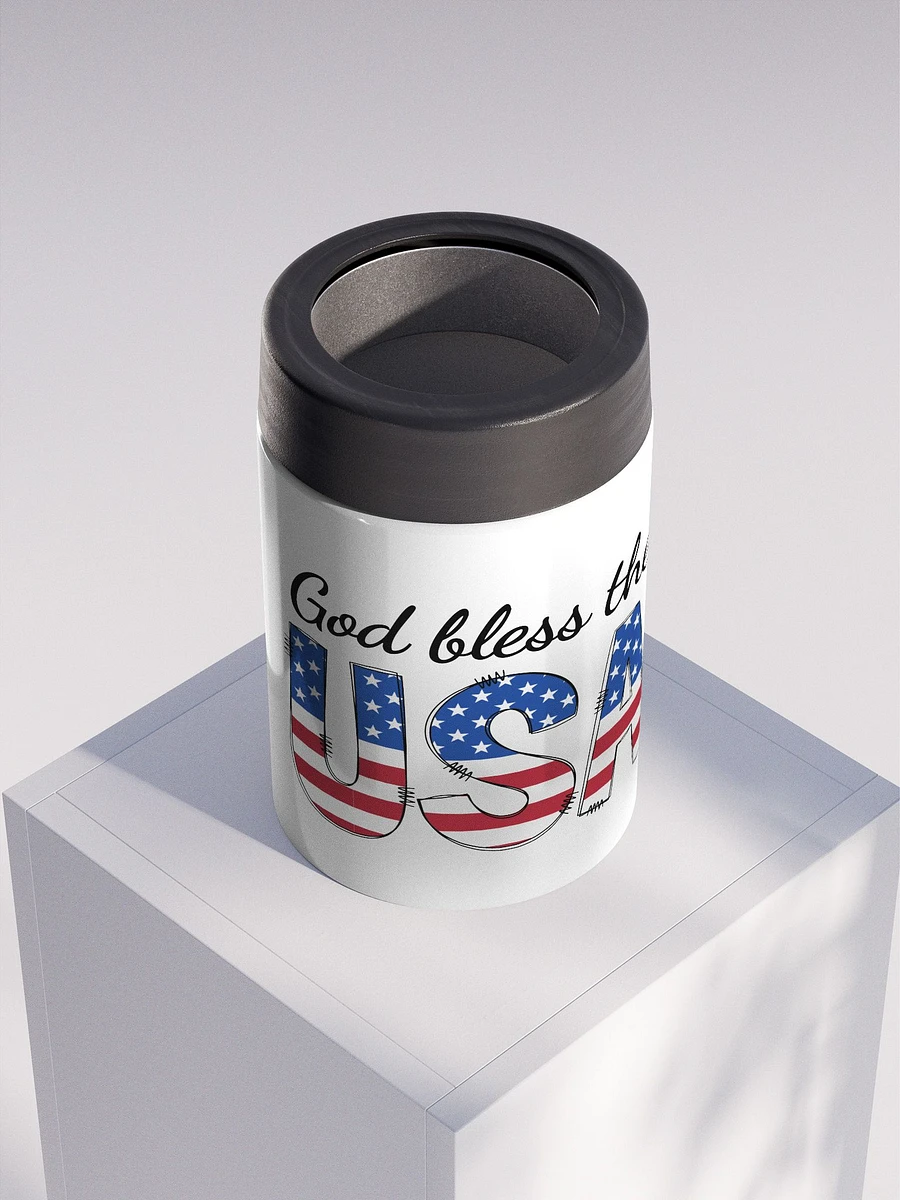 God Bless The USA Stainless Steel Koozie product image (4)