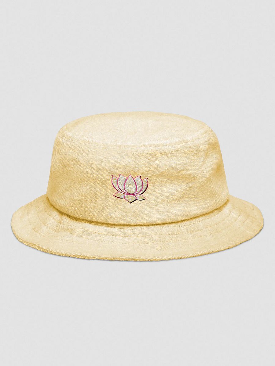Golden Lotus Terry Cloth Bucket Hat product image (1)
