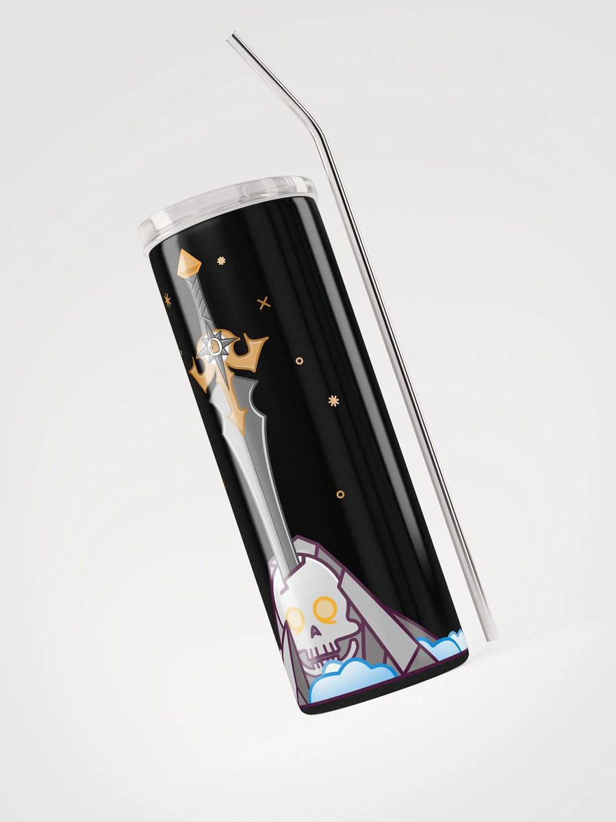 Sword in the Skull - Argent Variation - Tumbler w/Straw product image (3)