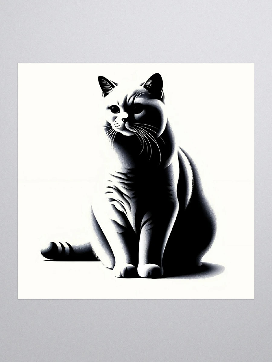 Kiss Cut Stickers: American Shorthair Monochrome product image (1)