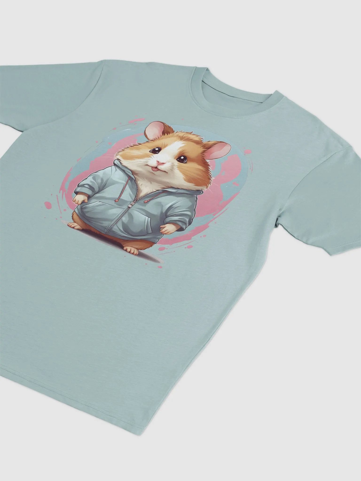 Whimsical Hamster Hoodie Illustration Tee product image (15)