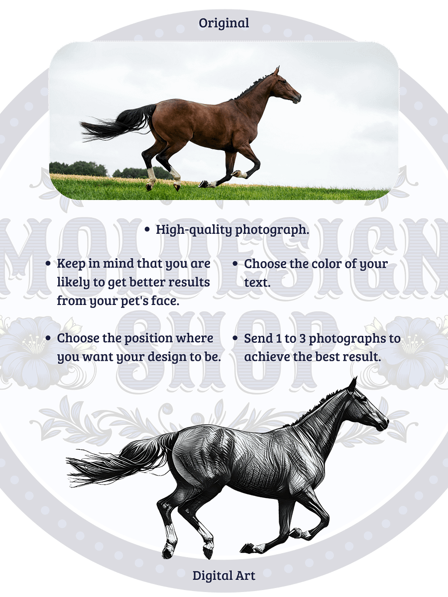 YOUR HORSE! / T-SHIRT WITH PERSONALIZED NAME product image (4)