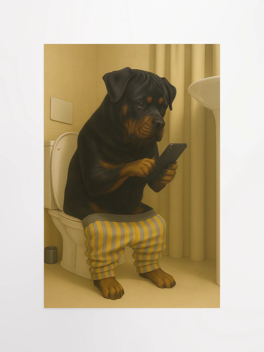 Rottweiler in Toilet Poster product image (11)