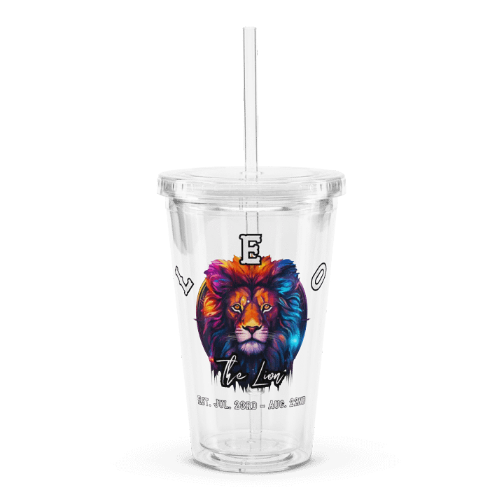 Leo - Zodiac Double Wall Clear Plastic Tumbler product image (1)