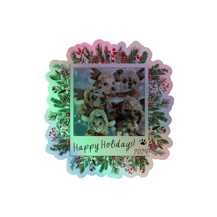 LIMITED EDITION Holographic Sticker - Paws [Holidays 2024] product image (2)