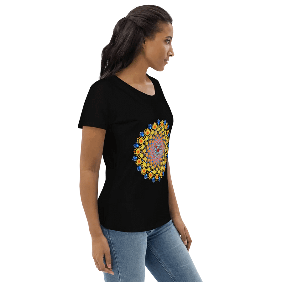 Orange Sunflower Mandala Eco T-Shirt product image (4)