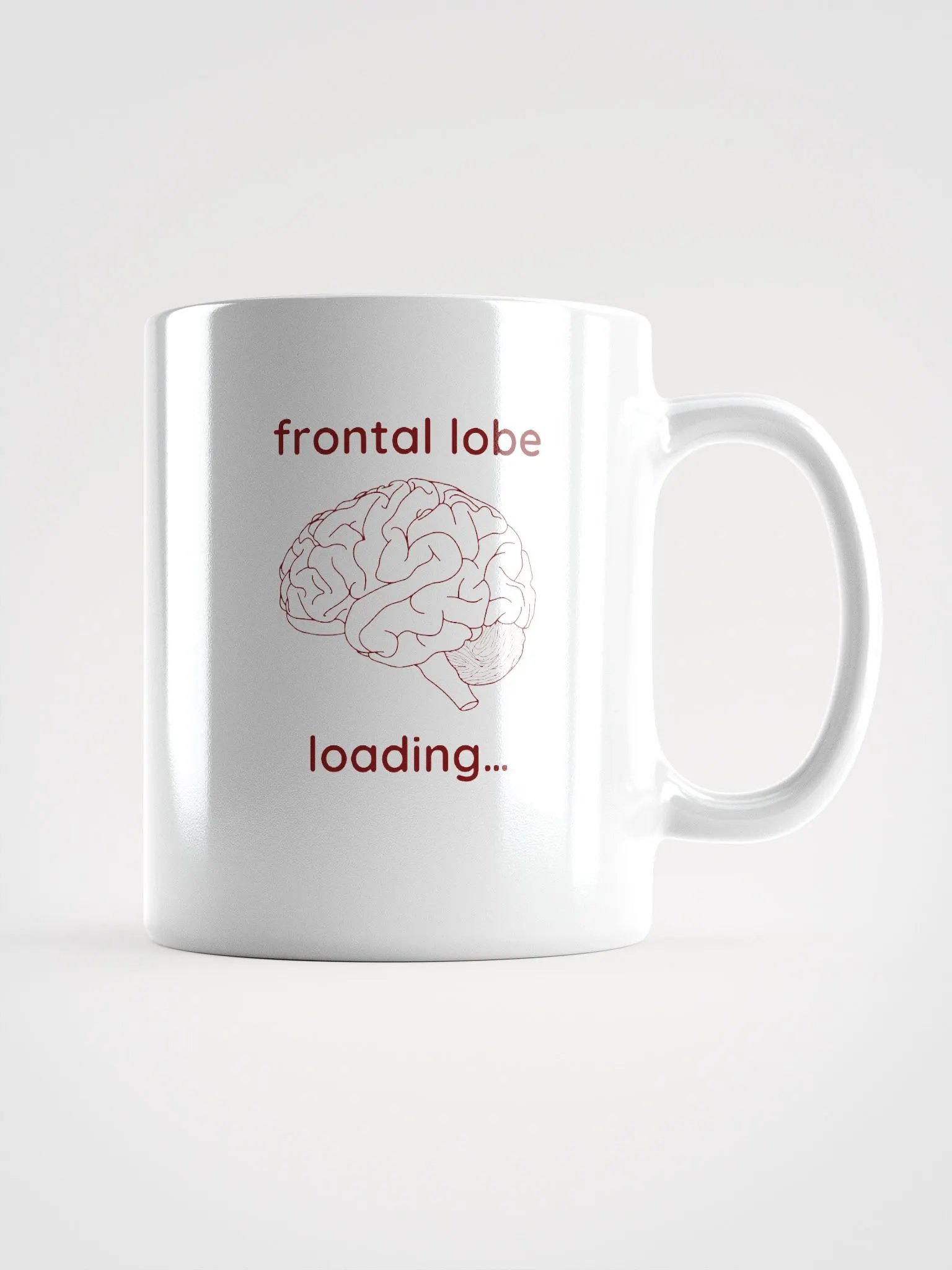 frontal lobe loading... mug (burgundy) product image (3)