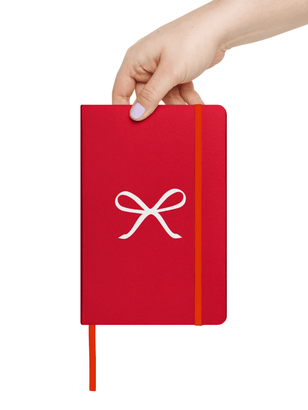 Ribbon Bow Hardcover Bound Lined Notebook product image (2)