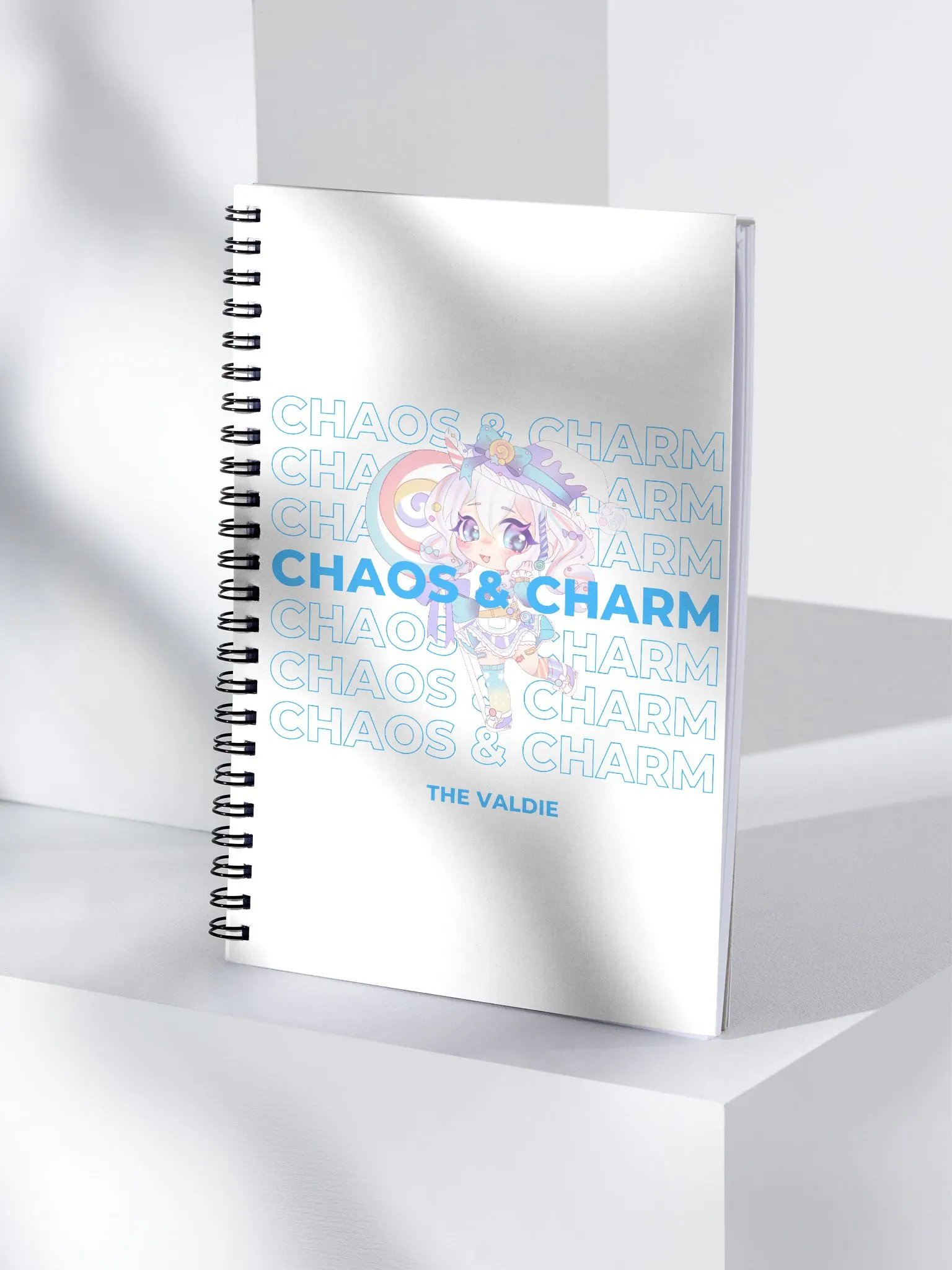 Blue Chaos & Charm Spiral Notebook product image (4)