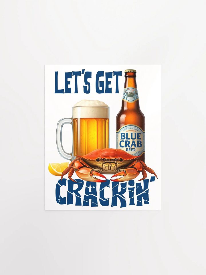 Let's Get Crackin' Crab and Beer Print product image (1)