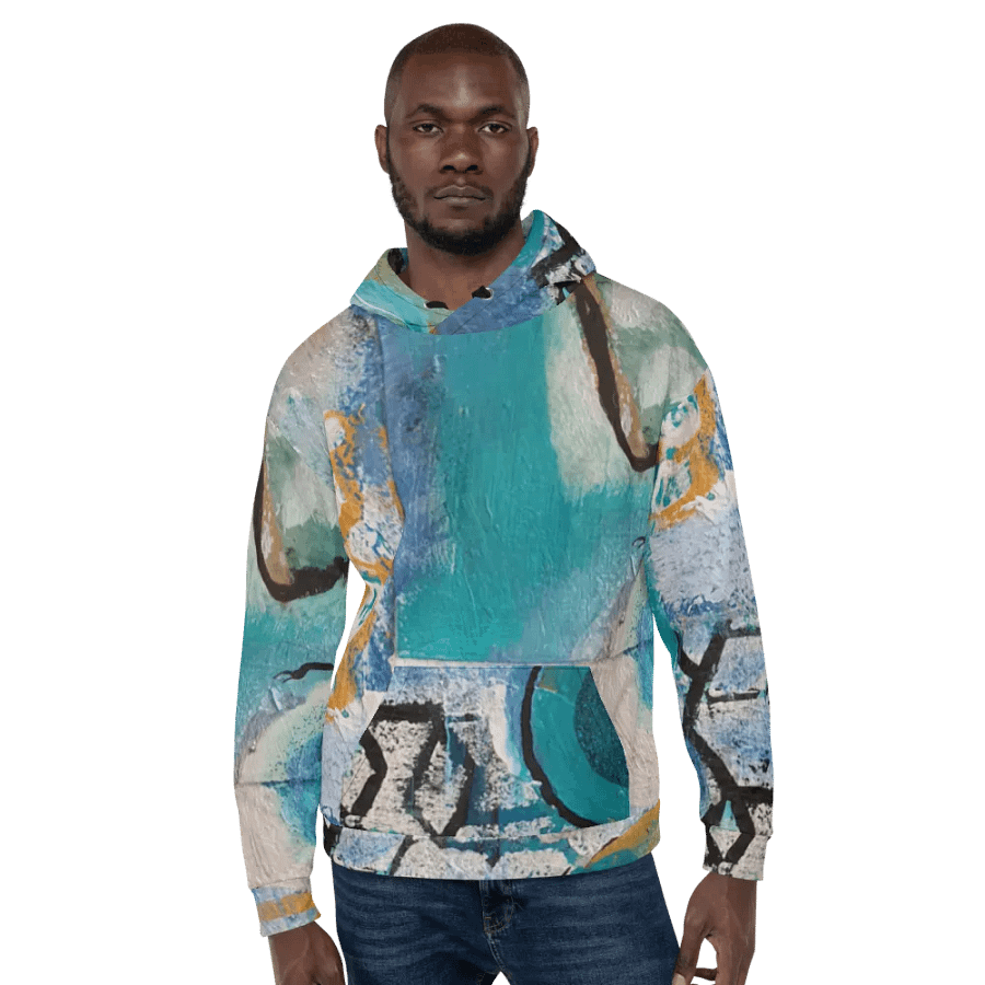 abstract painting on all over print unisex hoodie product image (6)