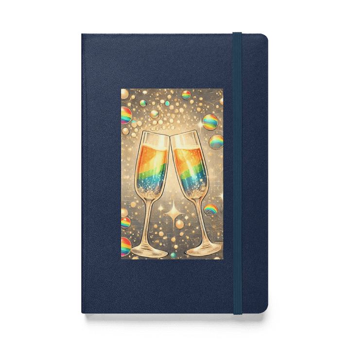 Rainbow Champagne Celebration Journal / Guestbook - NAVY product image (1)