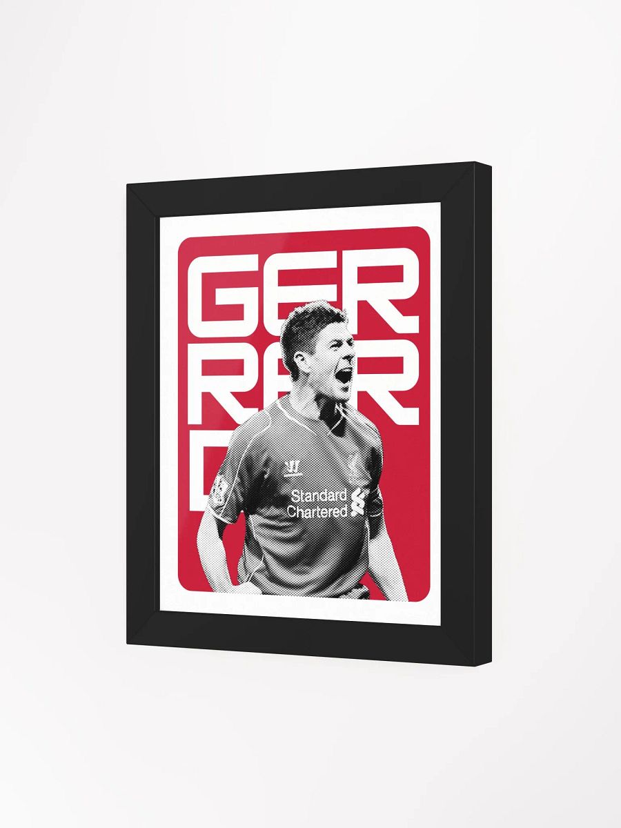 Steven Gerrard BW Liverpool Name Art Framed Print product image (3)