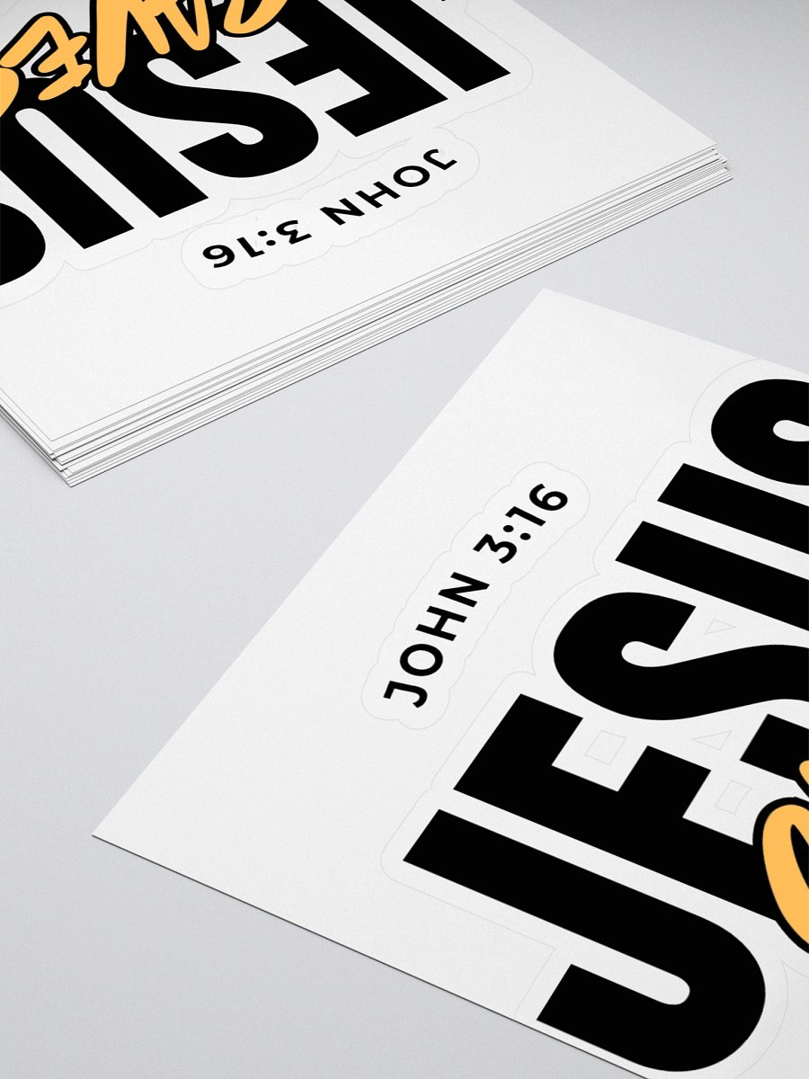 John 3:16 - Jesus Saves Kiss Cut Stickers product image (4)