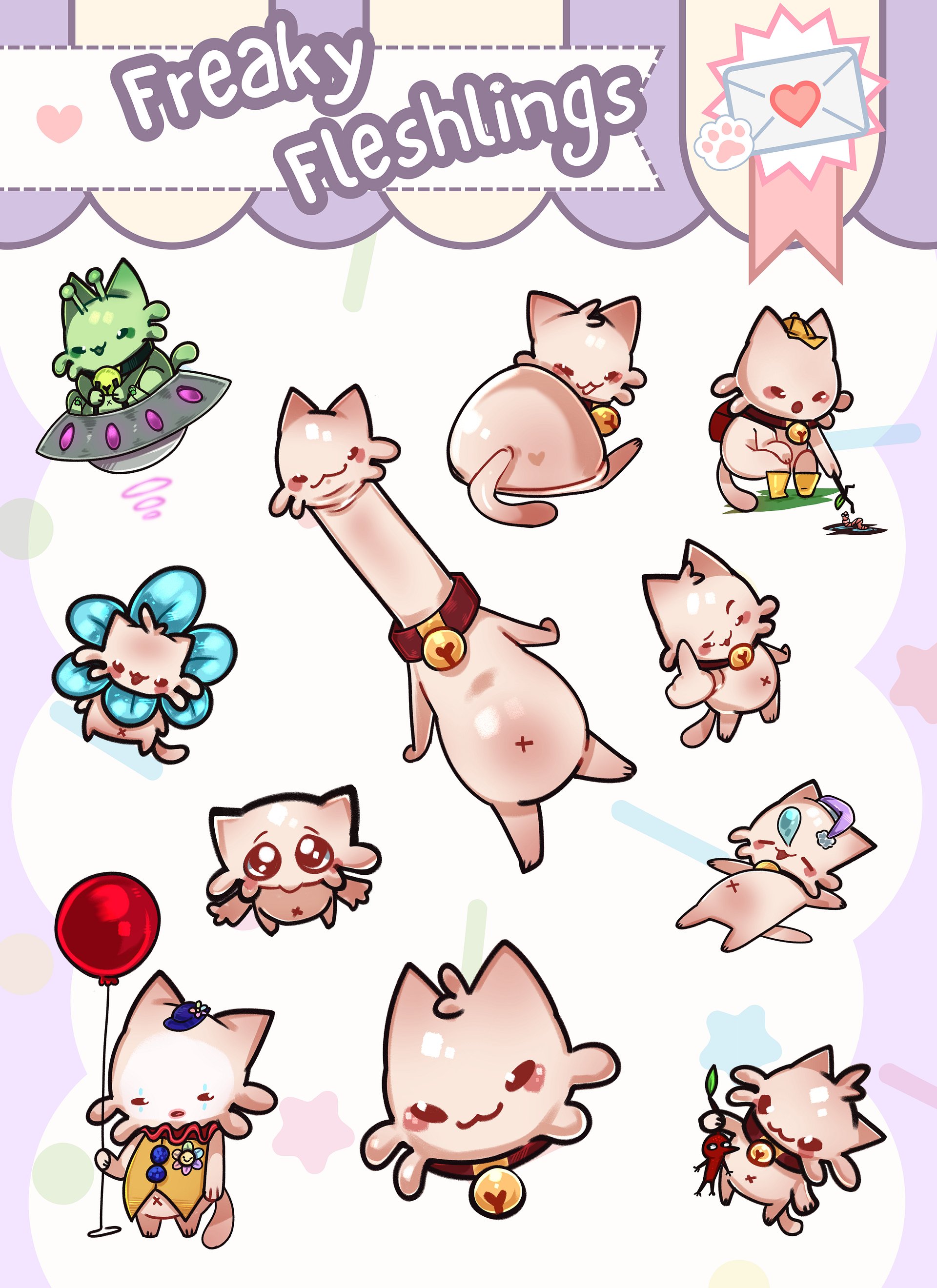 Freaky Fleshlings Sticker Sheet👽 product image (2)