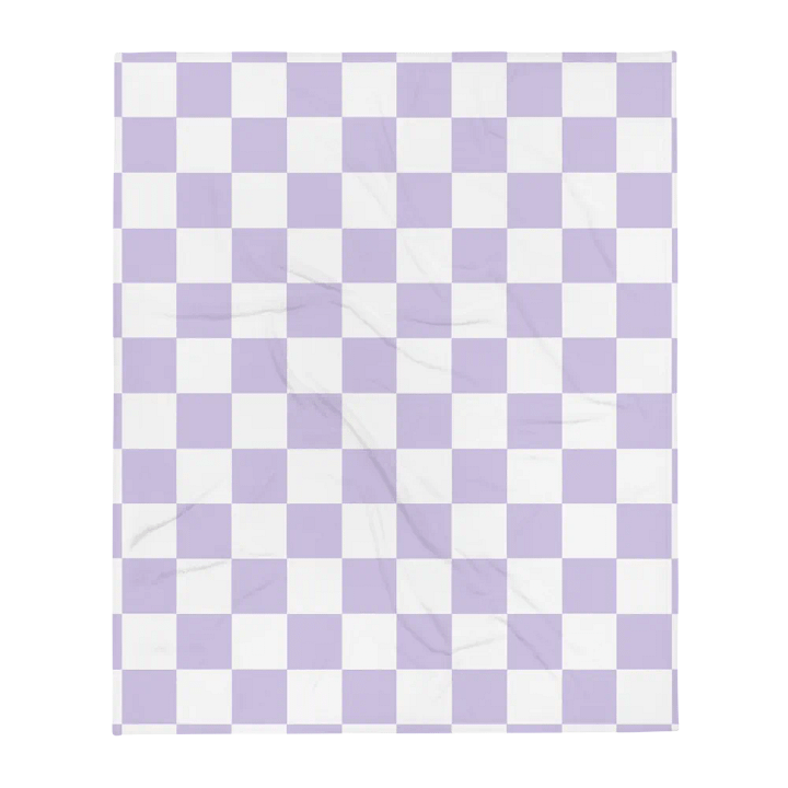 Squares White and Lilac/Throw Blanket by Allcolor product image (1)