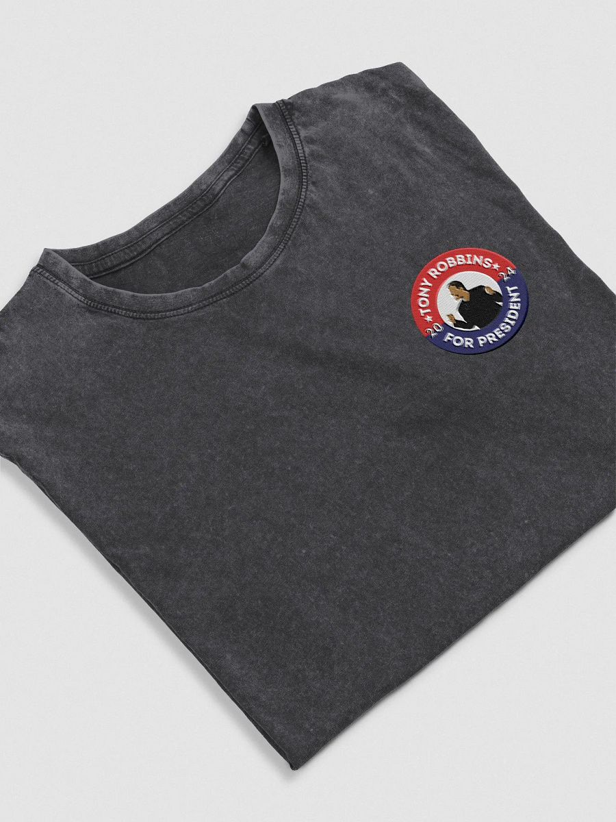Vision 2024: Tony Robbins for President Campaign Button Seal Denim T-Shirt product image (3)