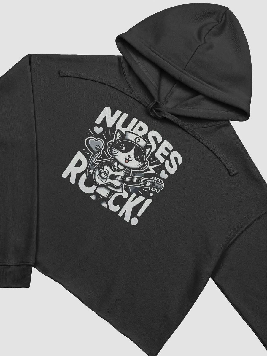 Nurse Rockstar Cat Crop Hoodie product image (11)