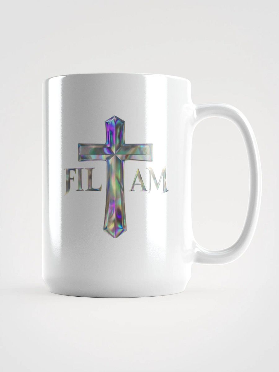 Iridescent Cross White Glossy Mug product image (1)