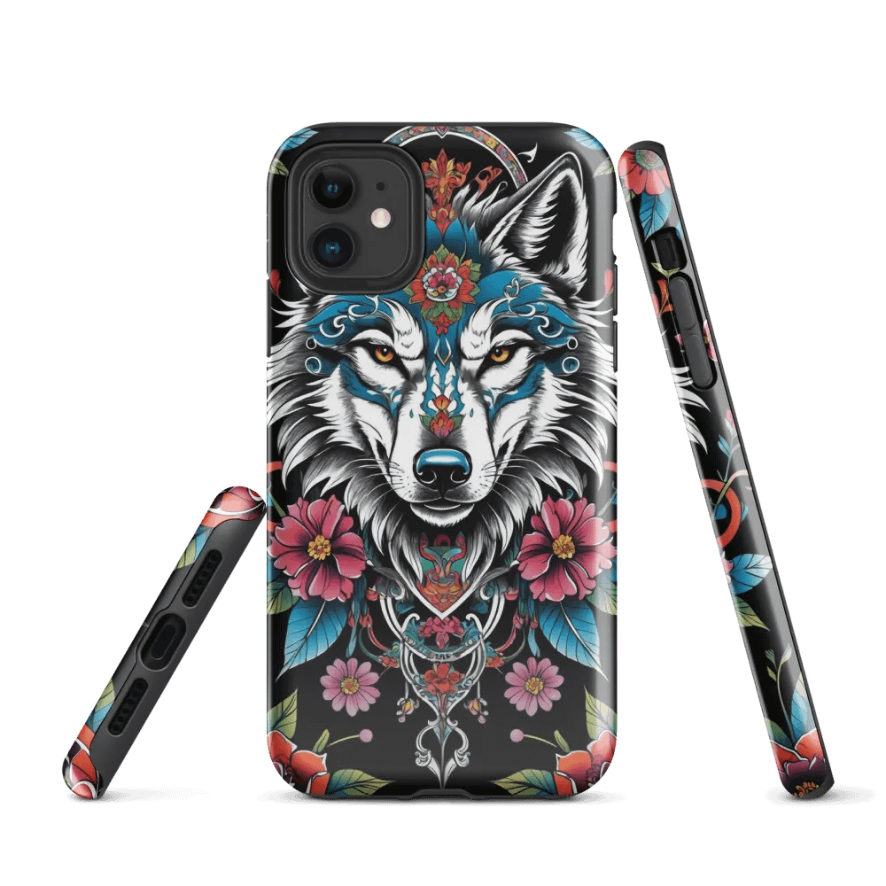 Floral Wolf Dual-Layer iPhone® Tough Case product image (1)