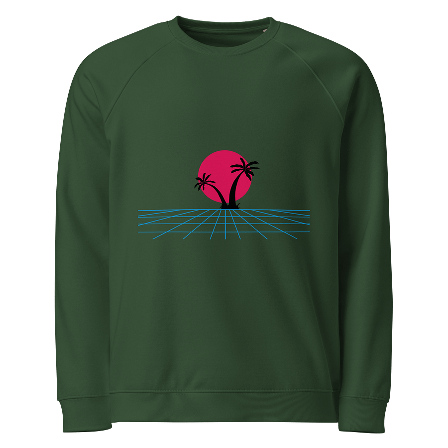 Synthwave Sunset Raglan Sweatshirt product image (1)