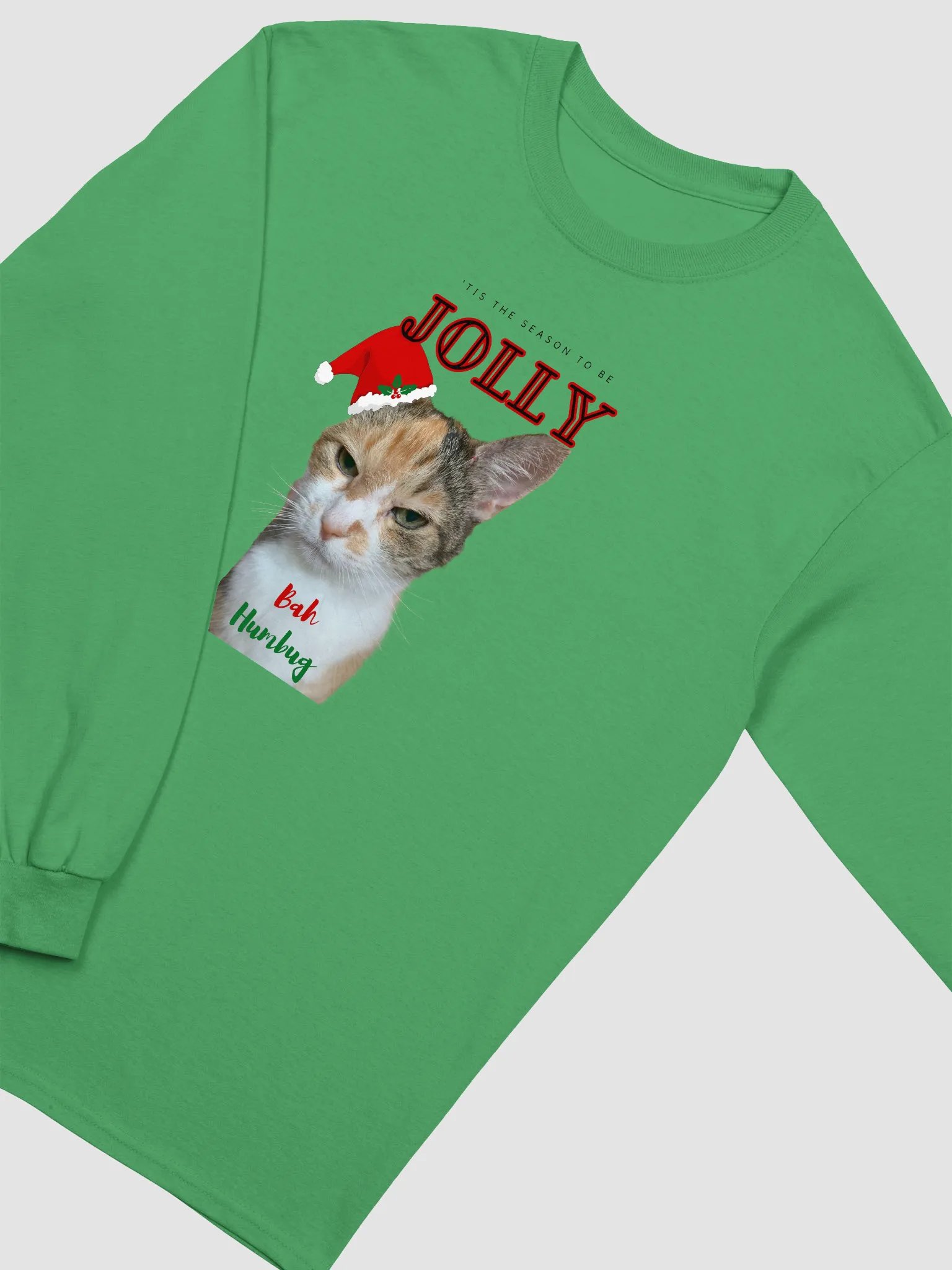 Bah Humbug Cat Long Sleeve T-Shirt product image (3)