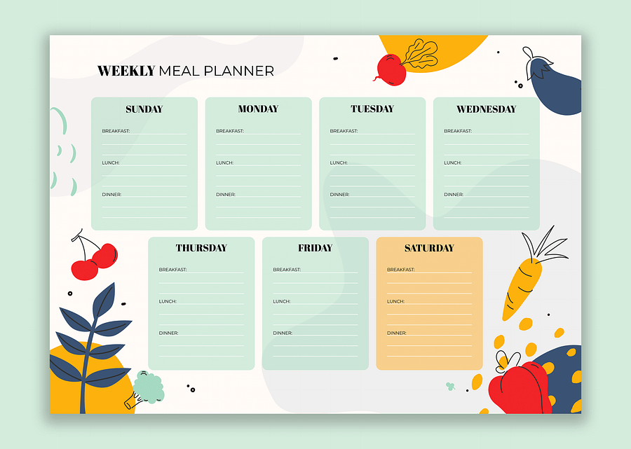 Food Timetable design product image (1)