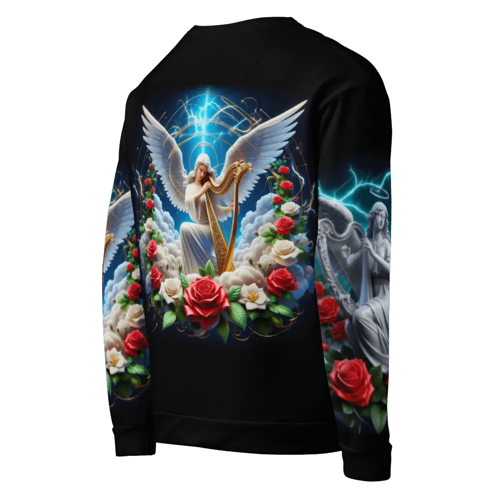 Angels making Music with a Harp - All-Over Unisex Sweatshirt #22 product image (8)