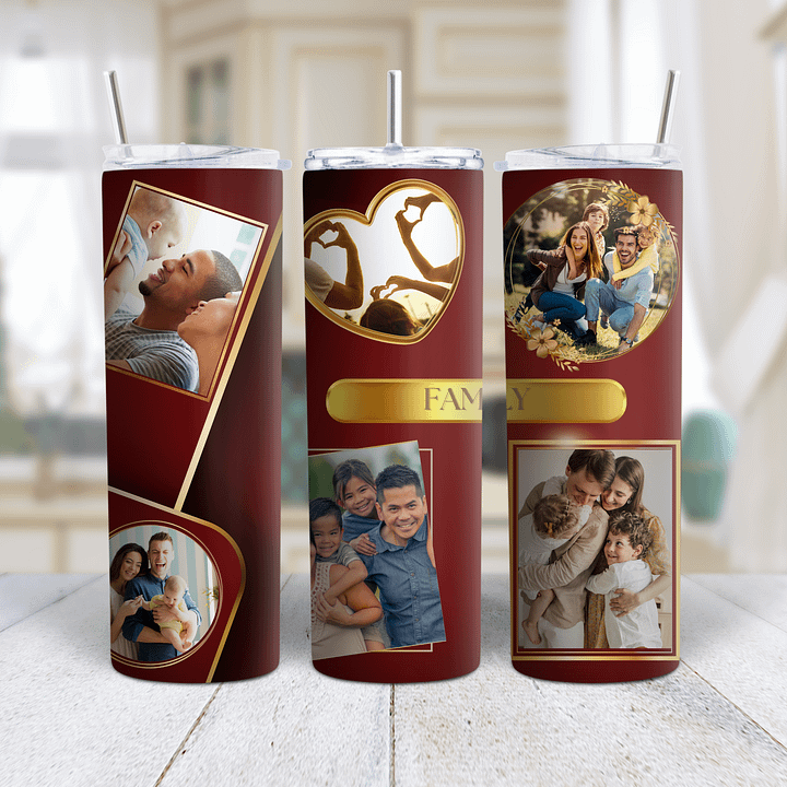 Family Affair Photo Skinny Tumbler Wrap product image (1)