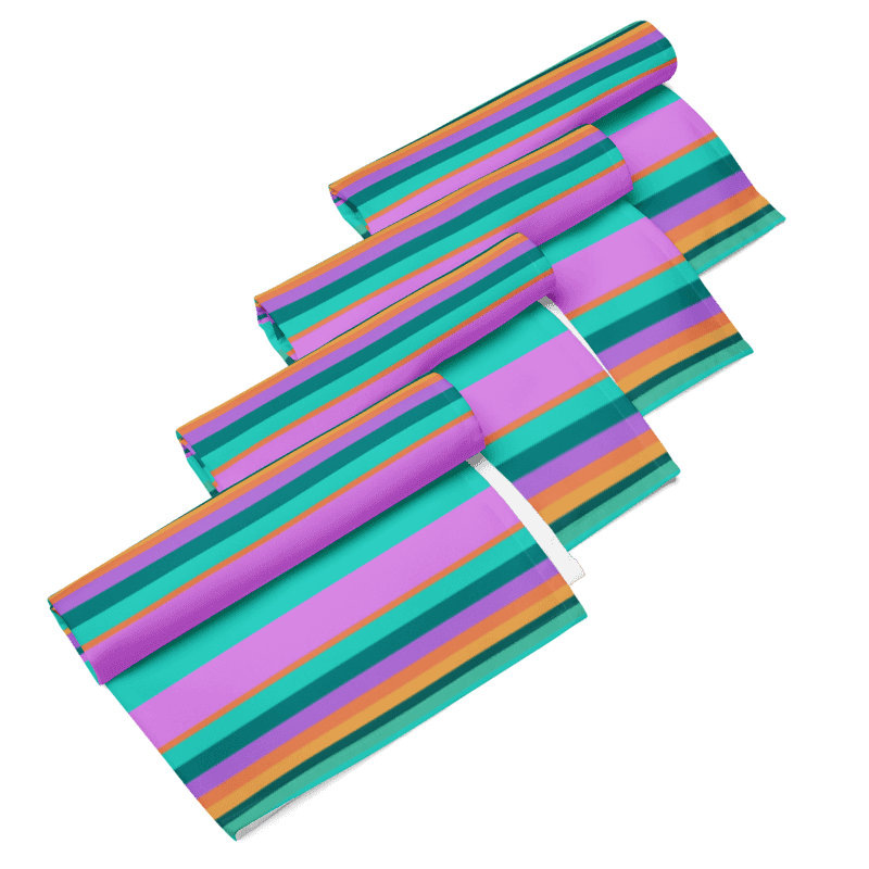Set of Colorful Striped Party Time! Cloth Napkins product image (9)