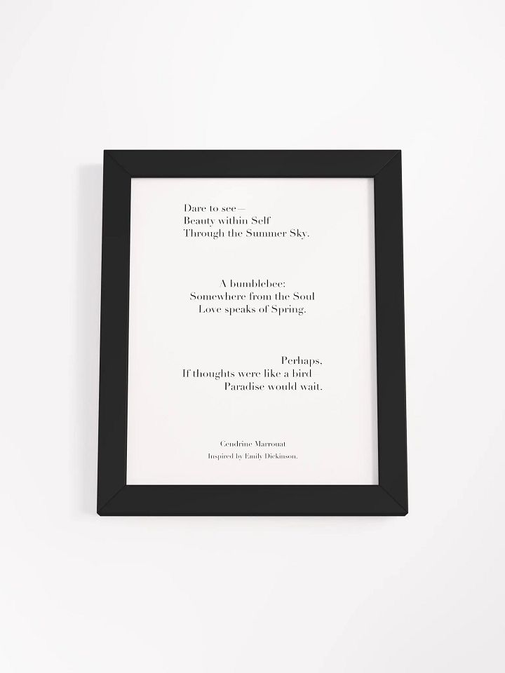Three Haiku Inspired by Emily Dickinson (Framed Poster) product image (1)