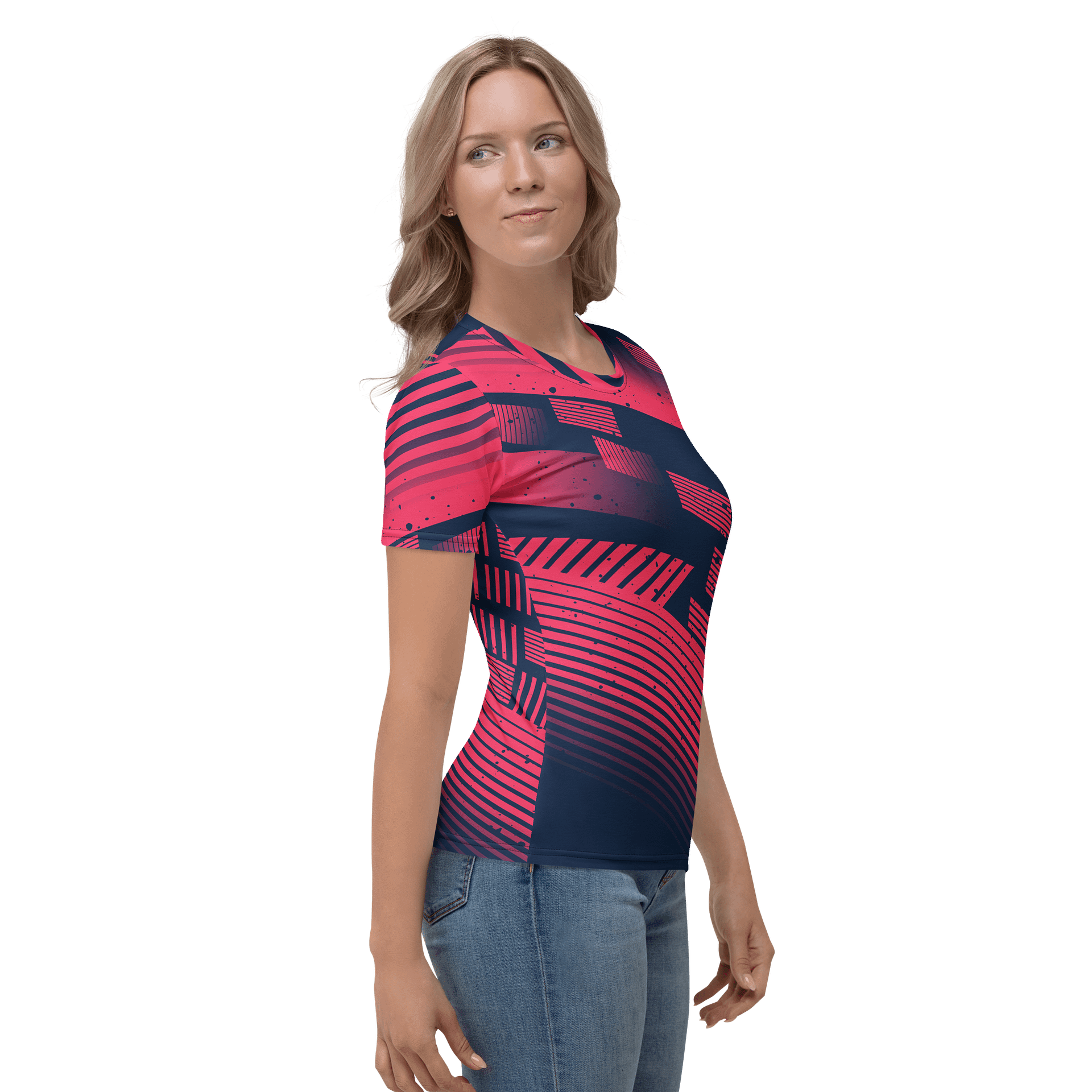 Red Stripes | Women's Crew Neck T-Shirt product image (7)
