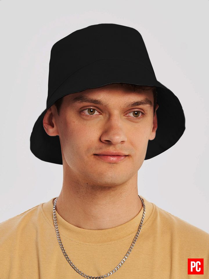 Plain Color Black Bucket Hat product image (1)