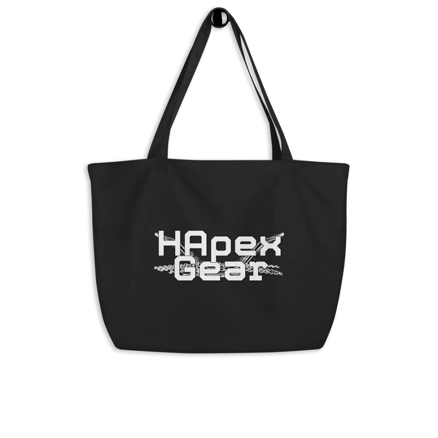 White HApex Gear Black Logo - Organic Cotton Tote product image (4)