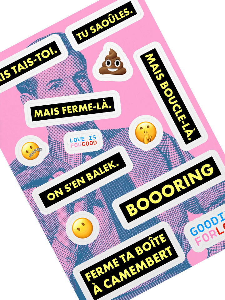 11 stickers silence • planche A5 product image (2)