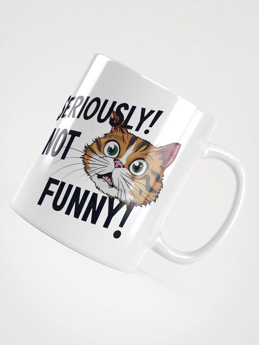 Seriously! Not Funny! - Indignant Cat Face Ceramic Mug - Funny Cat Lover Drinkware product image (4)