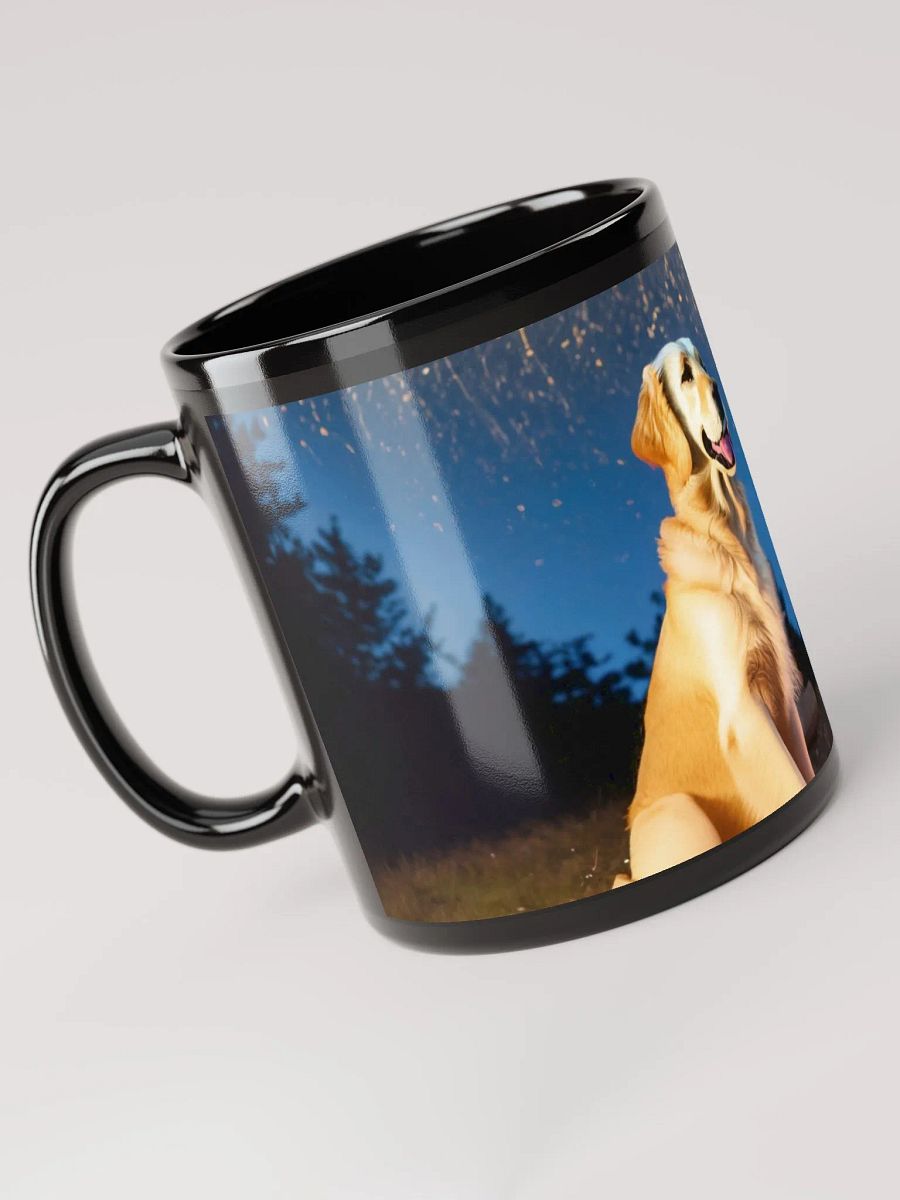 Campfire Buddy: Black Glossy Mug for Dog Lovers and Outdoor Enthusiasts product image (5)