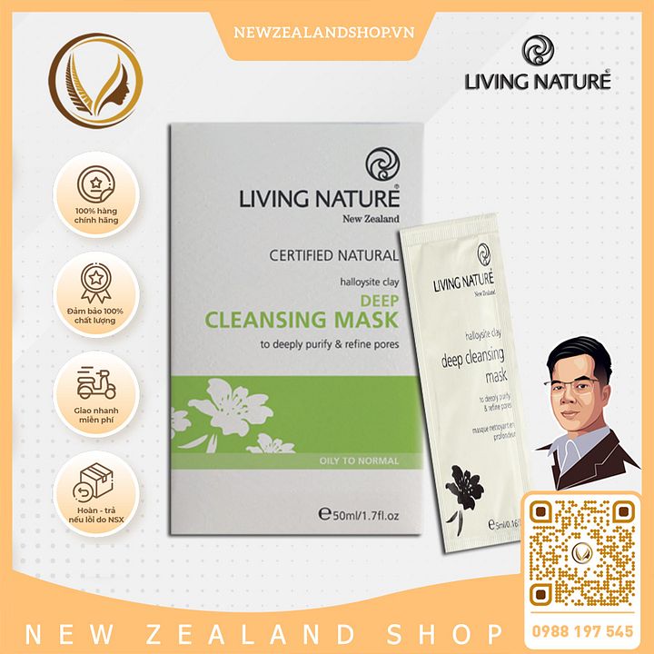 Mặt nạ đất sét Living Nature Deep Cleansing Mask 10 gói product image (1)