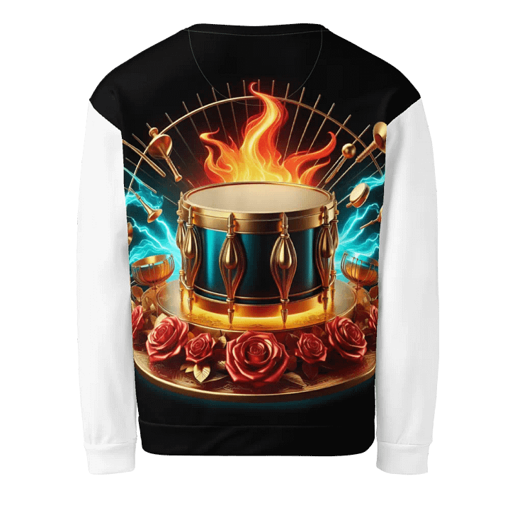 Ornate Rhythmic Golden Drum - Unisex Sweatshirt #6 product image (2)